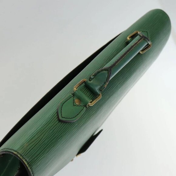 LOUIS VUITTON Epi Serviette Ambassador Business Bag Green - Picture 6 of 15